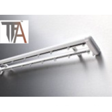 Aluminium Curtain Track -- White Double Curtain Pipe (curtain rod)